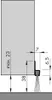 A diagram showing the dimensions and installation of a door bottom seal. Anteprima dell’immagine prodotto