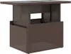 vidaXL Zahradní stůl se skleněnou deskou hnědý 100x55x73 cm Náhled obrázku produktu 1