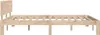 A wooden bed frame with a headboard, shown from the side. Voir les images du produit