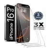 3X Für iPhone 16 Pro ( 6.3" ) - Panzerglas Glasfolie Produktbild-Vorschau 1