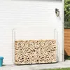 vidaXL Kaminholzregal 200x25x150 cm Stahl verzinkt Produktbild-Vorschau 3