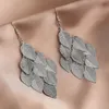 1 Paar Hakenohrringe für Damen, 3D-Blattform, einfarbig, Produktbild-Vorschau 10