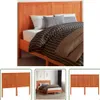 The Living Store Kopfteil Wachsbraun 135 cm Massivholz Produktbild-Vorschau 1