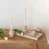 Kerzenständer aus beigem Travertin Stein für Stabkerzen, Produktbild-Vorschau 7