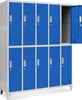 A metal locker unit with ten blue compartments. Podgląd zdjęcia produktu