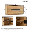Credenza lucida STILVORA a 3 ante, mobile da salotto senza Anteprima dell’immagine prodotto 7