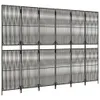 vidaXL Paravent 6 tlg. Grau Poly Rattan Náhled obrázku produktu 4