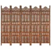 Parawan 5-Panelowy, Rzeźbiony, Brąz, 200X165 Cm, Drewno Podgląd zdjęcia produktu 15
