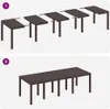 vidaXL Tavolo da giardino marrone 250 x 100 x 73 cm in poly Anteprima dell’immagine prodotto 8