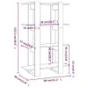 vidaXL Regał/przegroda do pokoju czarny 80x30x123,5 cm Podgląd zdjęcia produktu 7