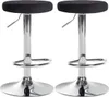 2er Set Barhocker Ponte Samt chrom schwarz Produktbild-Vorschau 1