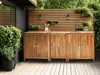 BELIANI Outdoor-Küchenschrank Braun Akazienholz 50 x 80 x Produktbild-Vorschau 2