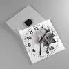 Wanduhr - Quadrat - Glasuhr - Wisent Schwarzweiß Licht - Produktbild-Vorschau 2