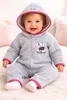 BONDI Kuscheliger Baby Fleece-Overall "Kuh" 93665 - Grau | Produktbild-Vorschau 3