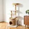 Fudajo Forest Oak 138 cm Kratzbaum beige, Katzenkratzbaum Produktbild-Vorschau 8