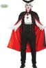 Schwarz gefütterter Halloween-Vampirumhang 115cm Produktbild-Vorschau 1