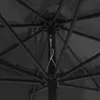 Close-up view of the internal mechanism and fabric of a black umbrella. Anteprima dell’immagine prodotto