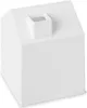 A white, house-shaped tissue box with a square opening on top. Anteprima dell’immagine prodotto
