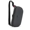 A gray sling bag with a black strap is shown against a white background. Anteprima dell’immagine prodotto