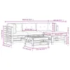 5-tlg. Garten-Lounge-Set mit Kissen Grau Massivholz Produktbild-Vorschau 9