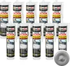 Isolbau Sanitär Silikon 10 x 300 ml Grau - Hochelastischer Produktbild-Vorschau 1