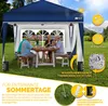 tillvex gazebo 3x3m blu - con 2 pannelli laterali Anteprima dell’immagine prodotto 4