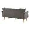 Merax 2-Sitzer Doppelsofa mit dicken Kissen, Holzbeinen und Produktbild-Vorschau 9
