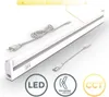 A white LED under-cabinet light fixture with accessories and feature icons. Náhľad obrázku produktu
