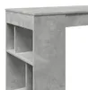 vidaXL Barový stůl s policí Betonová šedá 102x50x103,5 cm Náhled obrázku produktu 7