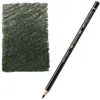 A black colored pencil and a swatch of green colored pencil strokes on a white background. Produktbild-Vorschau
