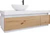 A bathroom vanity with a sink and faucet against a white background. Produktbild-Vorschau