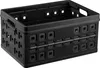 A black folding storage crate is shown from a three-quarter angle. Anteprima dell’immagine prodotto