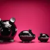 KCG Sparschwein "Schwarzgeld" Keramik Schwarz/Weiß Produktbild-Vorschau 3