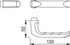 Technical drawing of a door handle part with dimensions. Produktbild-Vorschau