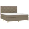 Boxspringbett mit Matratze & LED Taupe 160x200 cm Stoff Produktbild-Vorschau 3