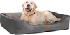 ib style® HAPPY MILO L Hundebett 100x80 cm Grau Körbchen Produktbild-Vorschau 1