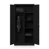 An open black metal cabinet with items inside. Náhľad obrázku produktu