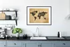 MuchoWow® Gerahmtes Poster Weltkarte - Retro - Braun 80x60 Produktbild-Vorschau 4