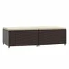 vidaXL Gartenhocker mit Kissen 2 Stk. Braun Poly Rattan Produktbild-Vorschau 1