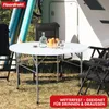 Stół składany Shiga Okrągły biały stół ogrodowy Składany z Podgląd zdjęcia produktu 6
