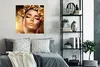 MuchoWow® Poster Frau - Rosen - Gold 75x75 cm - Wand Produktbild-Vorschau 4