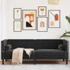 vidaXL Chesterfield-Sofa mit Nackenrollen 3-Sitzer Schwarz Produktbild-Vorschau 2