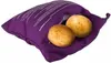 Two potatoes are shown inside a purple microwave potato bag. Produktbild-Vorschau