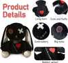 Gothic Hase Plüsch Kaninchen(25cm,Schwarz) Plüschtier Produktbild-Vorschau 2