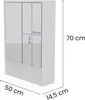 HAJDUK FURNITURE LED Spiegelschrank Bad 50x70 cm Weiß mit Produktbild-Vorschau 2