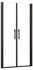 Duschspa Doppeltür 120x195cm Nischentür Schwarz Duschtür Produktbild-Vorschau 2