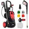 A collection of pressure washer components and accessories laid out on a white background. Produktbild-Vorschau
