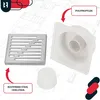 KOTARBAU® podlahový odtok 110 mm odtoková mřížka 150 x 150 Náhled obrázku produktu 6