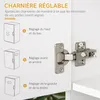 HOMCOM Buffet de cuisine armoire de cuisine contemporaine Voir les images du produit 7