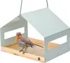 WONDERMAKE® Design Vogelhaus aus Metall und Holz wetterfest Produktbild-Vorschau 1